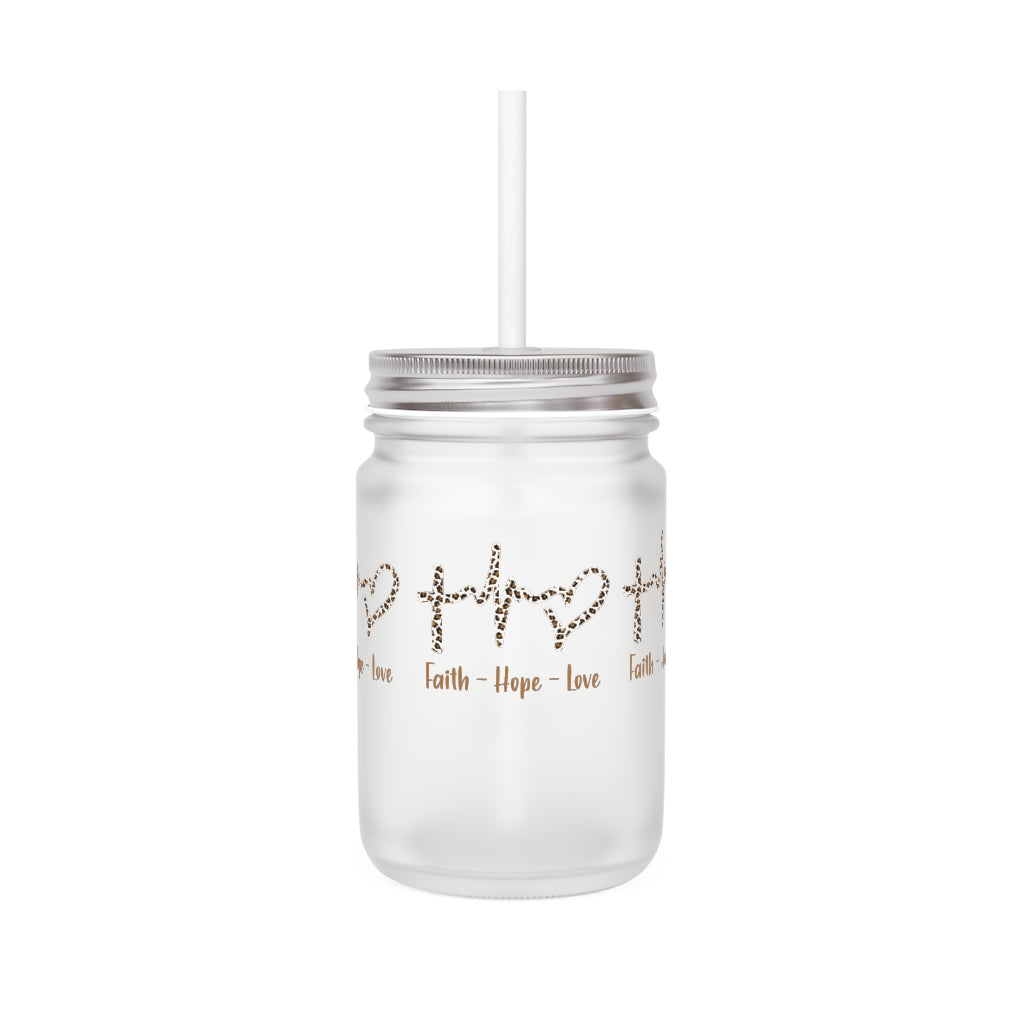 Faith Hope & Love Mason Jar