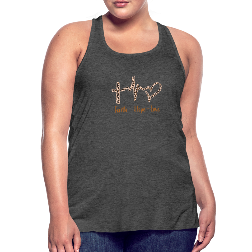 Faith Hope Love Women's Flowy Tank Top - deep heather