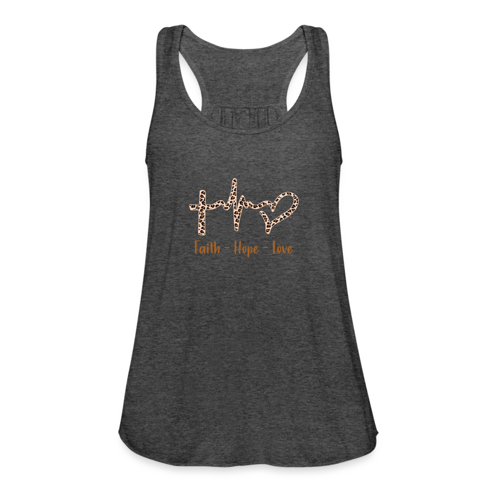 Faith Hope Love Women's Flowy Tank Top - deep heather