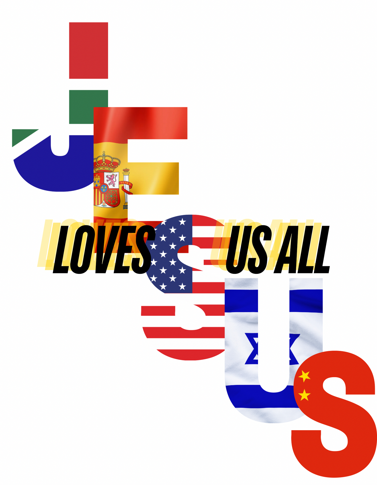 Jesus Loves Us All t-shirt