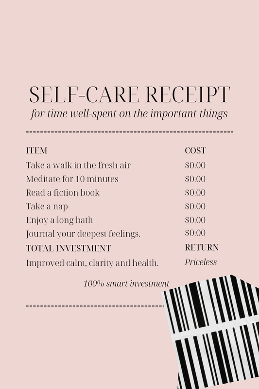 Self Care Checklist Journal